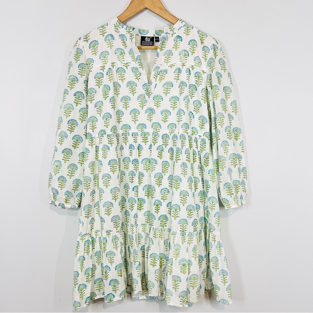 Tuckernuck Madison Mathews floral tiered dress size small